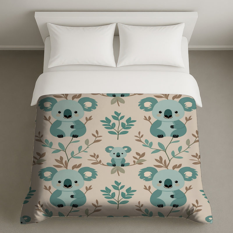 Cute Koala Pattern Duvet Covers, King