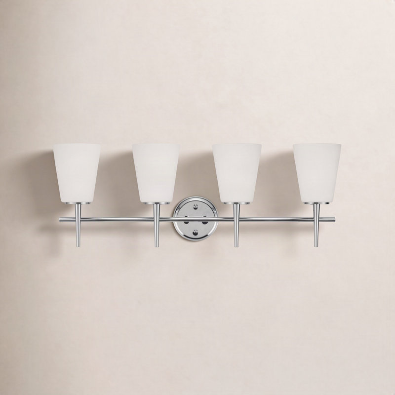 Erlandson 4 - Light Dimmable Vanity Light, 100W A19 Medium, Chrome