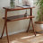 Nut-brown Solid Wood Rectangular Console Table-1604756376