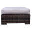 Canapé modulaire d'extérieur de 122 po de largeur pour 4 places, 4 places, housses de coussins lavables à la machine et tissées à la main avec des coussins gris