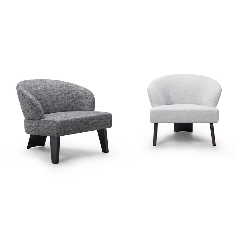 Donato Linen Cotton Armchair, Dark Gray