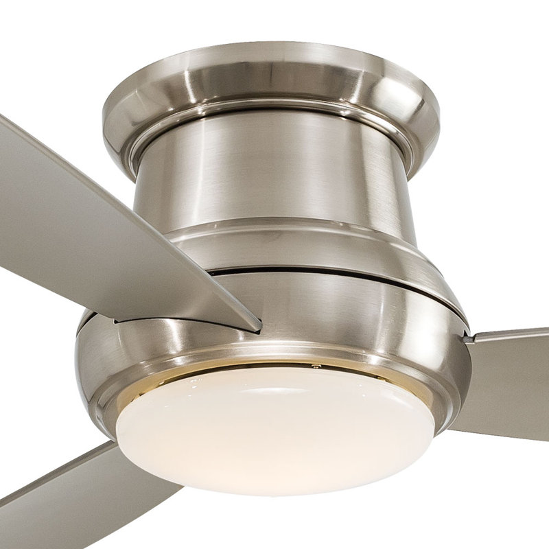 52" Concept II 3 - Blade LED Propeller Ceiling Fan with Remote Control and Light Kit Included, Brushed Nickel, LED