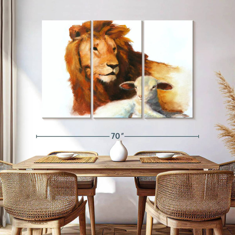 Lion And Lamb, 42" H x 65" W