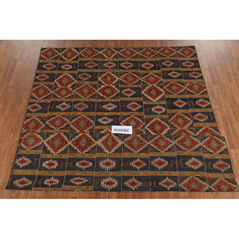 Tapis oriental kilim à tissage plat 8 x 10