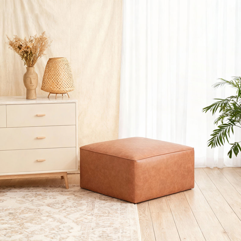 Repose-pieds en cuir synthétique Modern Elegance