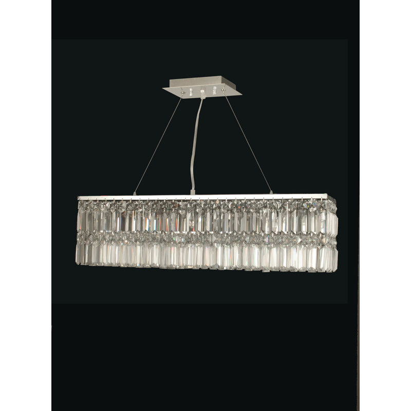 Luminaire suspendu linéaire pour îlot de cuisine 5 lumières Dillard