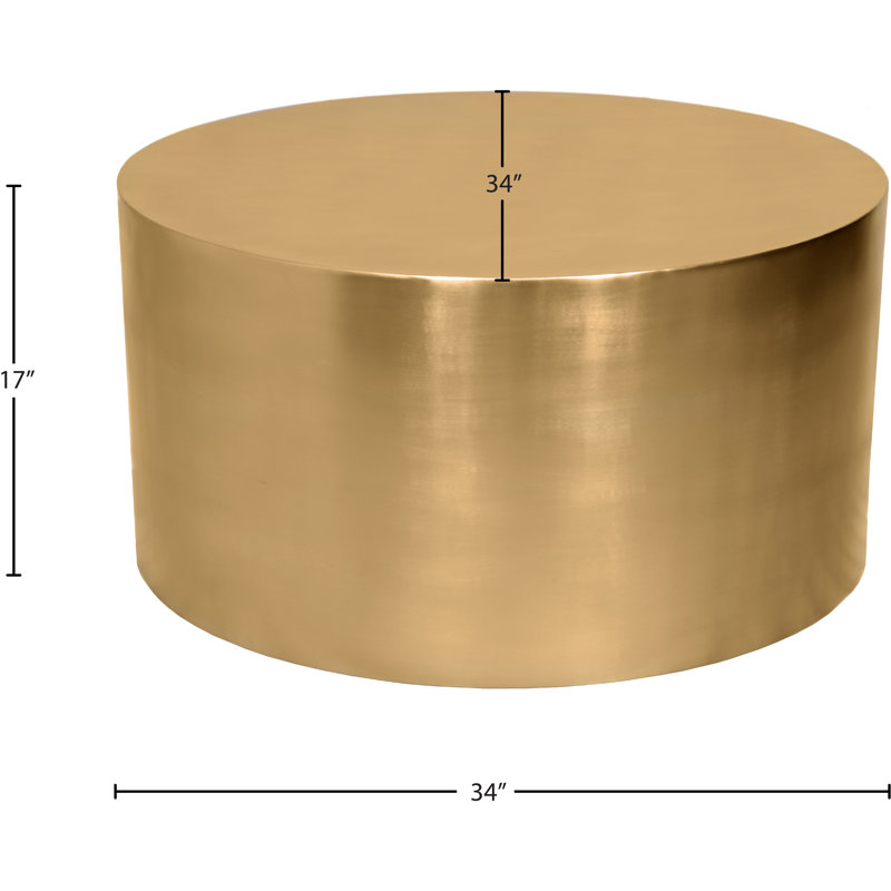 Elgin Coffee Table, Brushed Gold