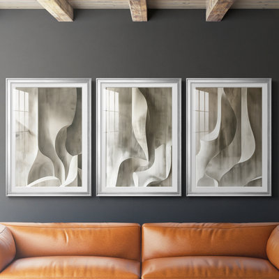 ABSTRACT Series CDLXIX  -Custom Framed  Premium Print W Matt - 3 Pieces