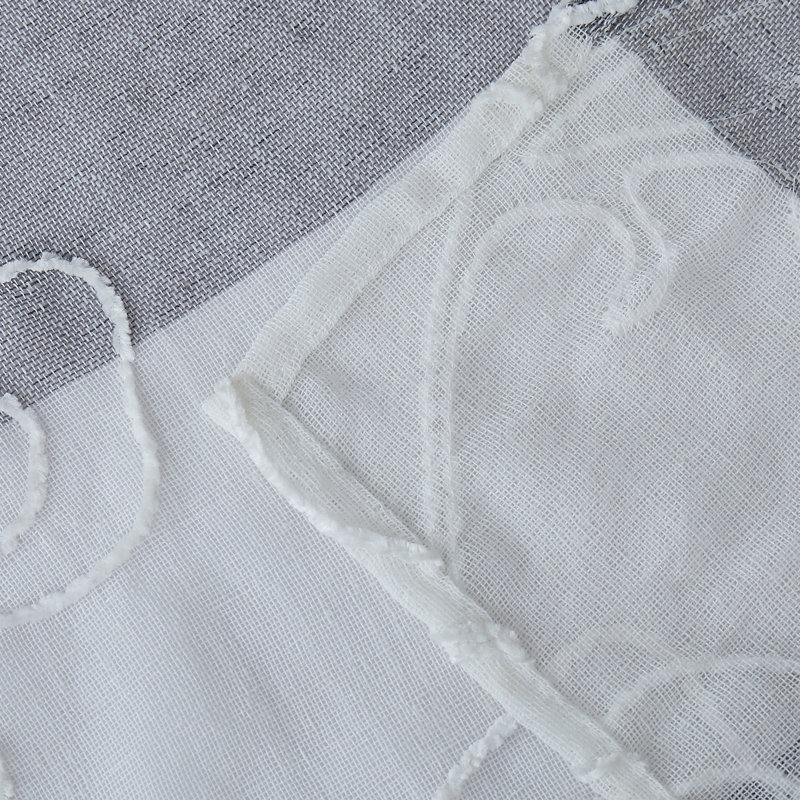 Damask Tailored Kitchen Curtain, Silver