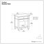 Table de chevet transitionnelle en bois massif l 24 po Carlton avec 2 tiroirs, tablette de rangement ouverte et quincaillerie bronze-1357735087