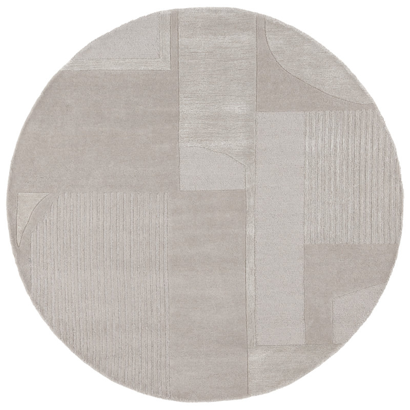 Tapis gris Fifth Avenue 251, Rond 6 pi