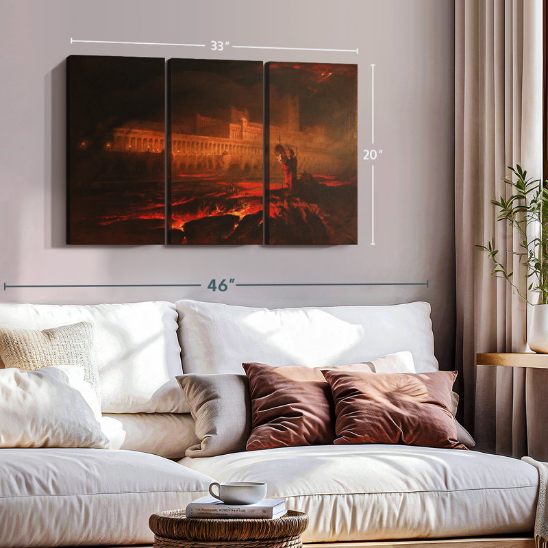 "Le Pandemonium" sur toile, H 20 po x l 33 po