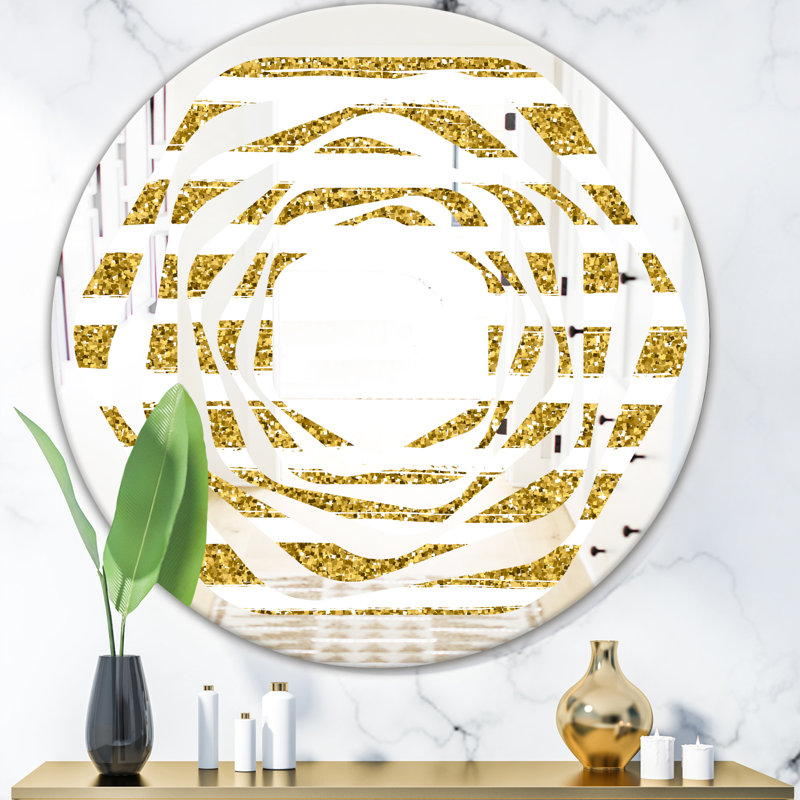 Miroir mural Whirl, 23,6 po x 23,6 po, Lignes glamour 