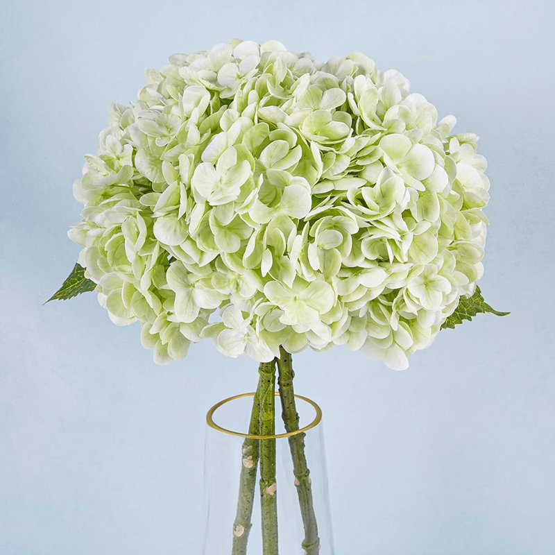Fleurs d'hortensia artificielles, Vert
