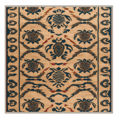  Tapis hawaïen lavable à motifs Honu