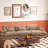 130" L-Shaped Velvet Upholstered Sectional With Ottoman-1687317834