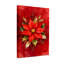Poinsettia de Noël rouge avec feuilles vertes et baies-1622254356