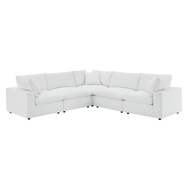 Canapé modulaire 5 pièces Modway Commix, Blanc