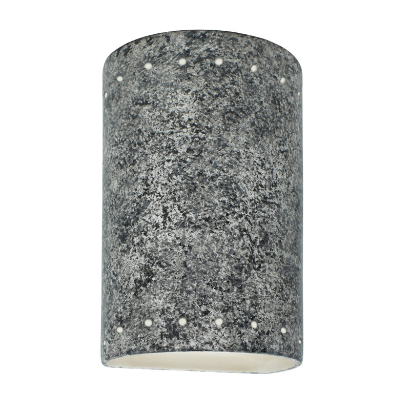 Applique murale encastrée en céramique Avgoustinos, DEL, H 9,5 po x l 5,75 po x P 4 po, Patine verde