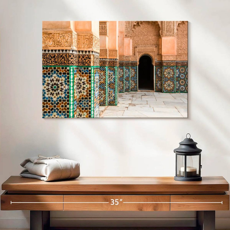 Mosaïques de la cour marocaine Nicci, H 8 po x l 12 po