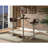 Brancaster Adjustable Bar Stool in Vintage Brown and Aluminum