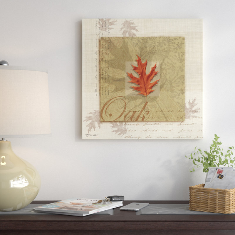 «Oak», impression sur toile tendue, H 18 po x l 18 po x P 1,5 po, Pas de tapis, Toile avec cadre noir