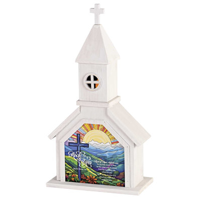 Church Figurine Rock Of Ages 14.5H