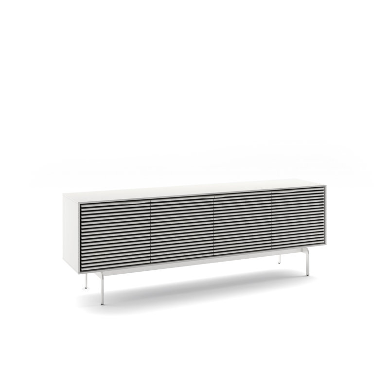 Align Unfinished TV Stand for TVs up to 85", Satin White, 28.5”H x 81”L x 18”W