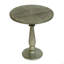 Table ajustée en bois et métal blanc