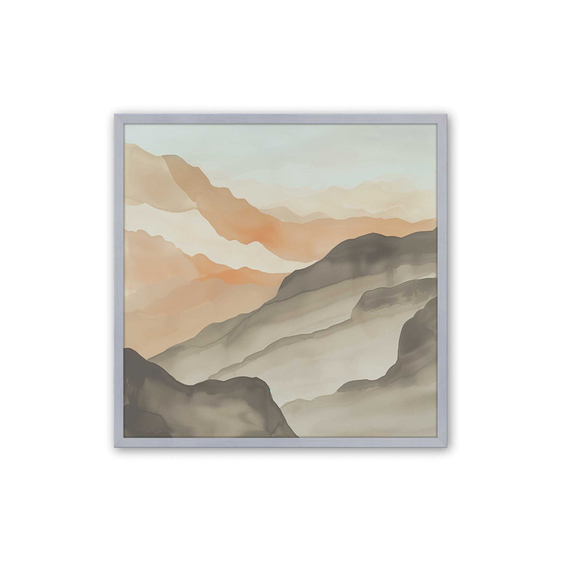 Amber Horizons I, Cadre simple en chrome poli poli, H 13,75 po x l 13,75 po