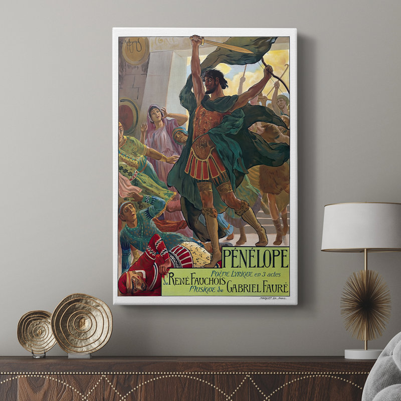 Pénélope (affiche d'opéra) - Toile tendue avec châssis par Georges Rochegrosse, 24 po x 36 po