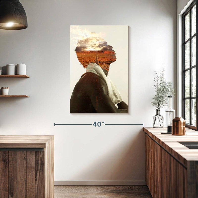 Portrait d'homme Leisha Solitude, H 39 po x l 26 po