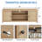 Boho TV Stand with 2 Rattan Storage Cabinets, Entertainment Center for Tvs Up To 75"-74663518