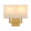 Abat-jour mural rectangulaire en tissu 2 lumières