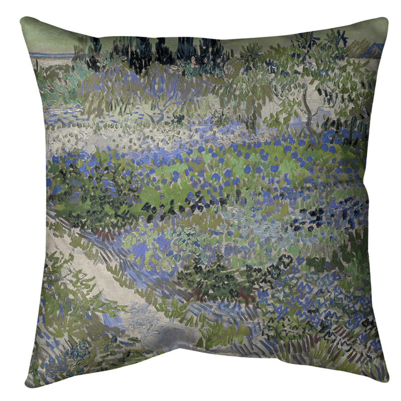 Vincent Van Gogh Reversible Throw Pillow, 16" x 16", Blue, Down Alternative
