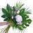 Artificial Areca Palm Leaves, 8 Pcs Faux Tropical Palm Tree Leaves Stems For Floral Arrangement, Hawaiian Luau, Jungle Beach Wedding Party Decor