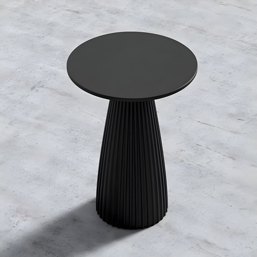 19.9" Tall Wood Round End Table 2pcs Latitude Run®