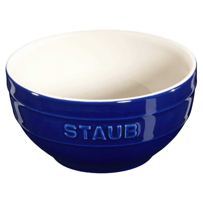 Bol rond en céramique 17 cm, Bleu très foncé, 4,5 pouces