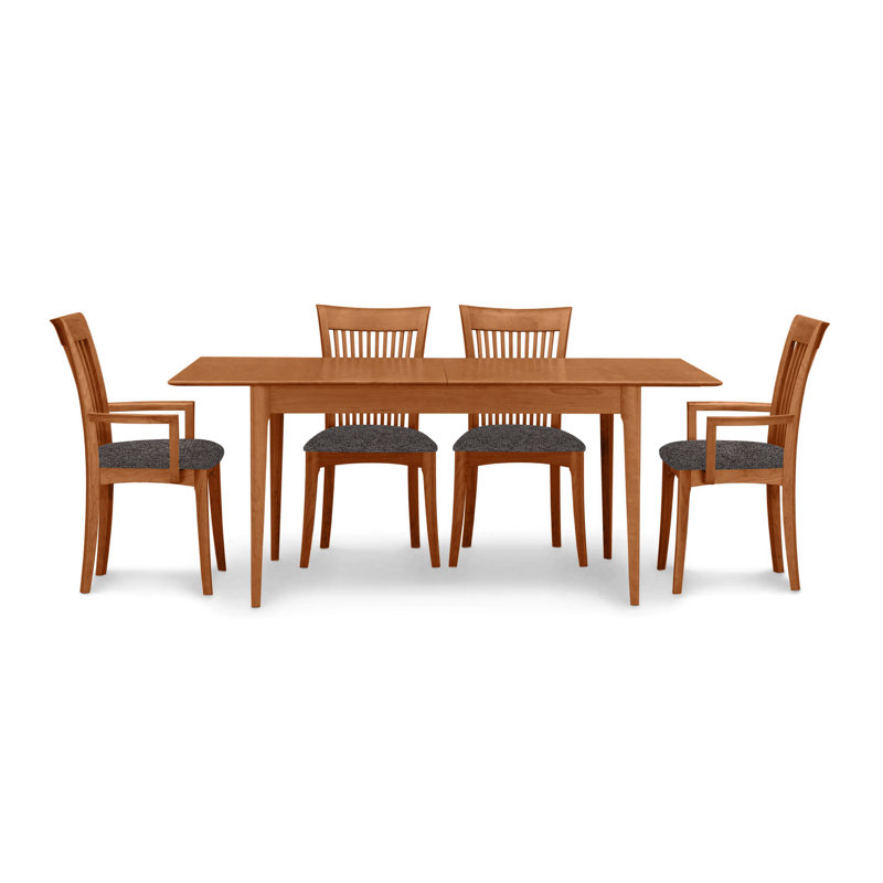 Sarah 5 - Piece Dining Set, Autumn Cherry, 30" H x 36" W x 36" D, Slate (M10245) Fabric