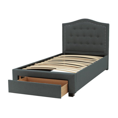 Treport Upholstered Bed with Camelback Headboard