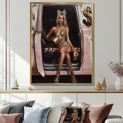 «Bad Girls Rules», femme blonde - décoration murale mode femme