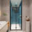Universal Pivot Shower Door With 1/4" Tempered Glass 3072 - Matte Black, 30"-31 3/8" W, 72" H, Stainless Steel Handle, Leakage Prevention Function, Simple Installation Correction Pivot, Wide, High,
