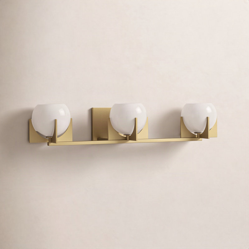 Abbott 3 - Light Dimmable Vanity Light, Burnished Brass