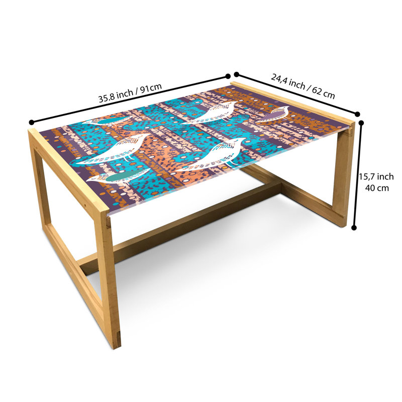 Jahlique Trestle Coffee Table, 40cm H x 91cm W x 62cm D