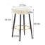 Ensemble de tabourets de bar à hauteur de comptoir de 2 à 24 po avec repose-pieds doré et revêtement en molleton berbère, tabourets sans accoudoirs pour îlots de cuisine, cafés et balcons pour la maison
