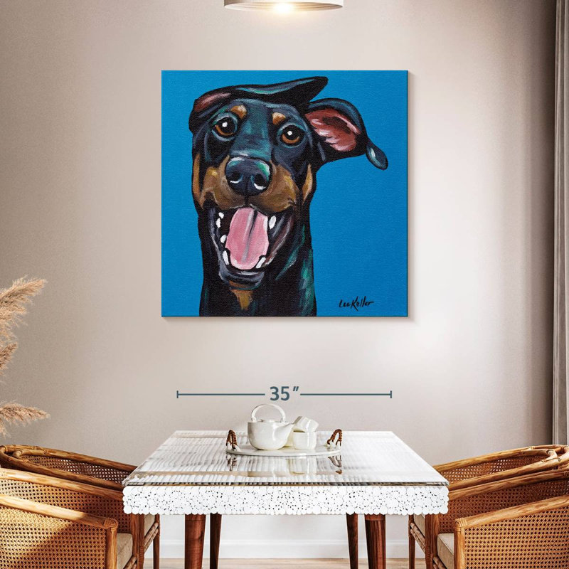 Crowle Doberman, 39" H x 39" W