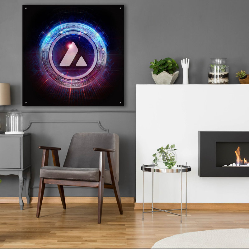 «Wagmi Avalanche Crypto» par Epic Portfolio, art mural en verre acrylique, H 36 po x l 36 po