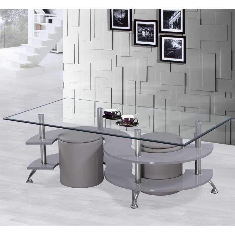 Ensemble de tables basses 2 pièces Hollhurst, Gris