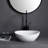 Eclisse Oval Vessel Bathroom Sink in White, 16" L x 13" W Vitreous China Modern Sink-94888455