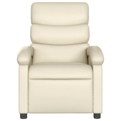 vidaXL Recliner Chair, Adjustable Backrest/ Footrest, Leather by VidaXL